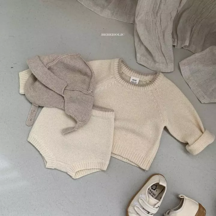 Bebe Holic - Korean Baby Fashion - #babyfashion - Color Knit Top Bottom Set - 4