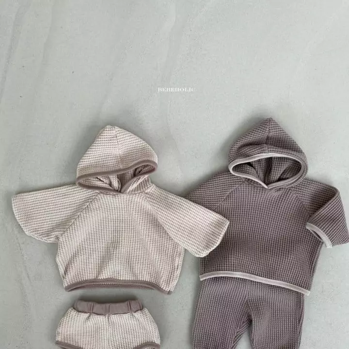 Bebe Holic - Korean Baby Fashion - #babygirlfashion - Waffle Hoody Tee - 2