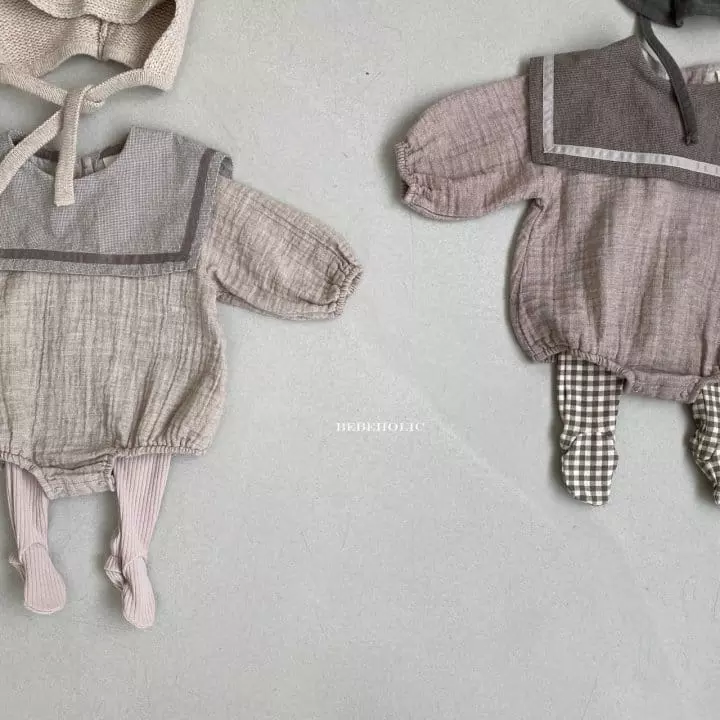 Bebe Holic - Korean Baby Fashion - #babygirlfashion - Haze Collar Bodysuit - 2