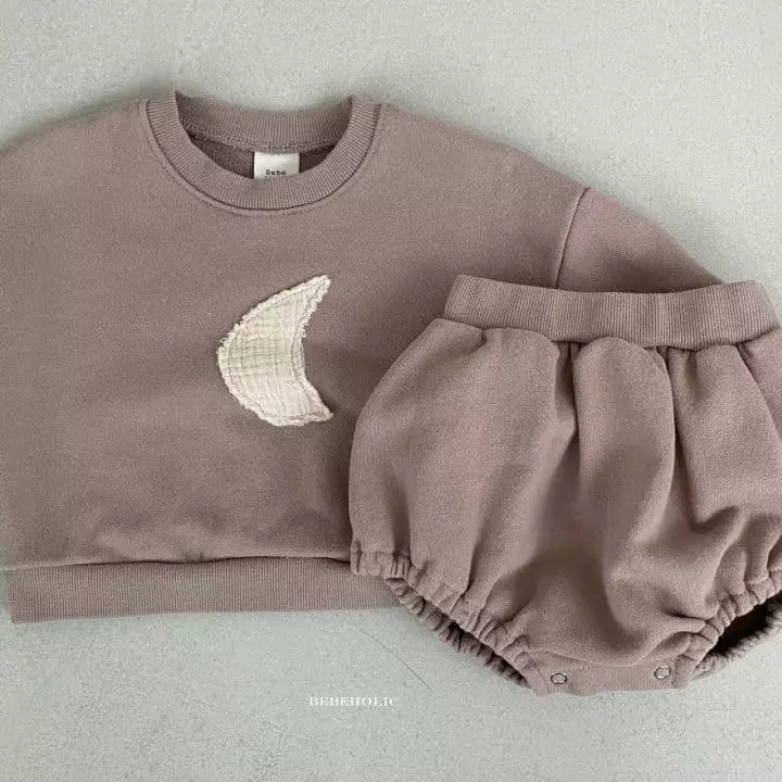 Bebe Holic - Korean Baby Fashion - #babygirlfashion - Moon Top Bottom Set - 11