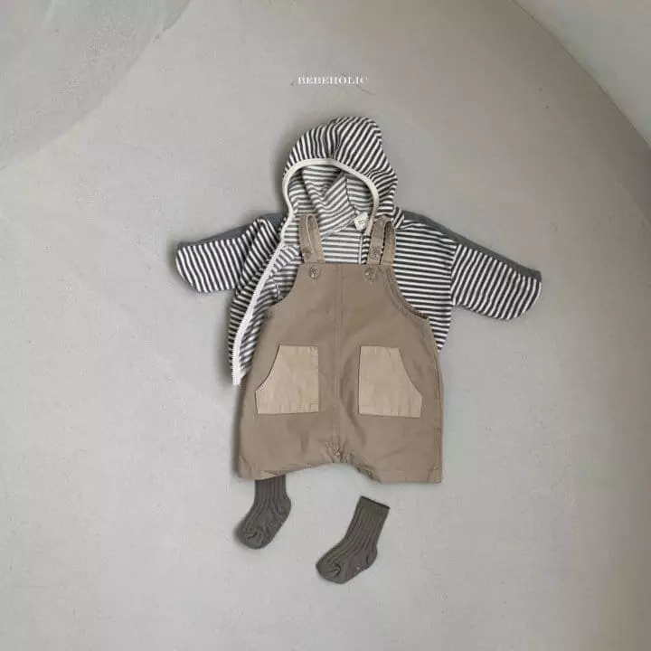 Bebe Holic - Korean Baby Fashion - #babylifestyle - Ton Ton Dungarees Bodysuit - 3