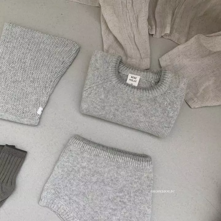Bebe Holic - Korean Baby Fashion - #babylifestyle - Color Knit Top Bottom Set - 6