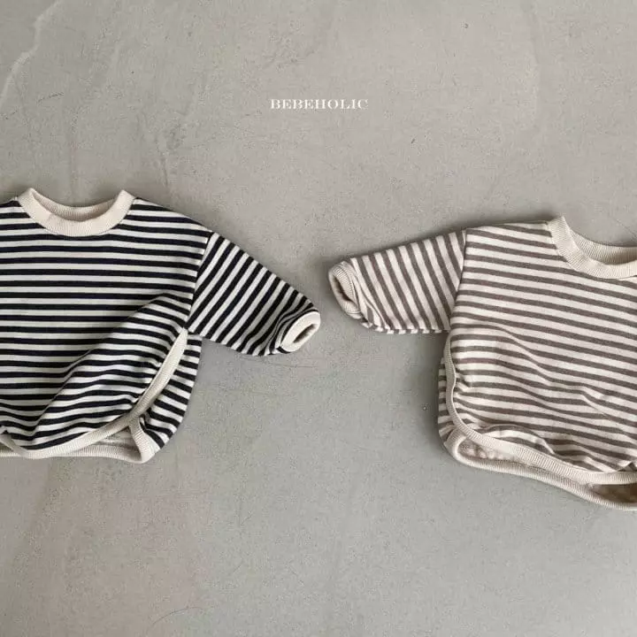 Bebe Holic - Korean Baby Fashion - #babyoninstagram - Stripes Piping Tee - 8