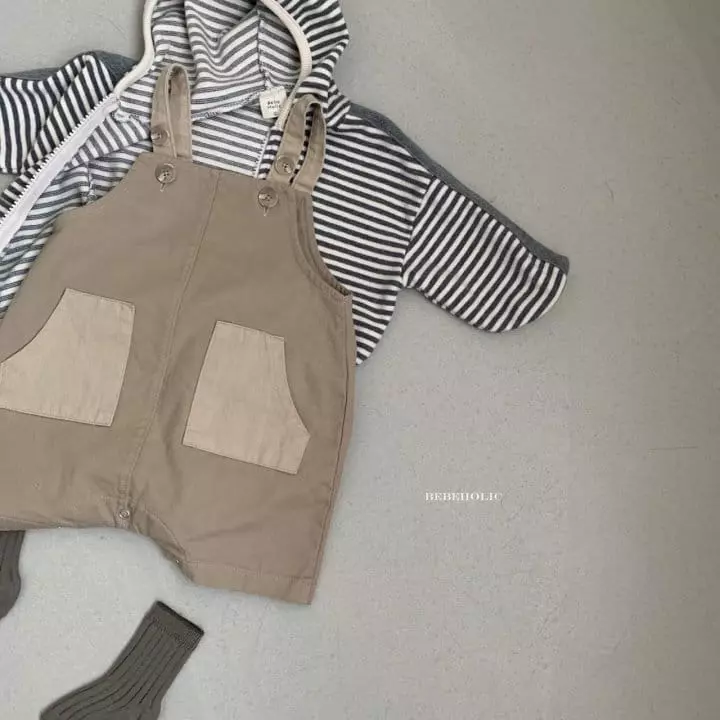 Bebe Holic - Korean Baby Fashion - #babylifestyle - Ton Ton Dungarees Bodysuit - 4