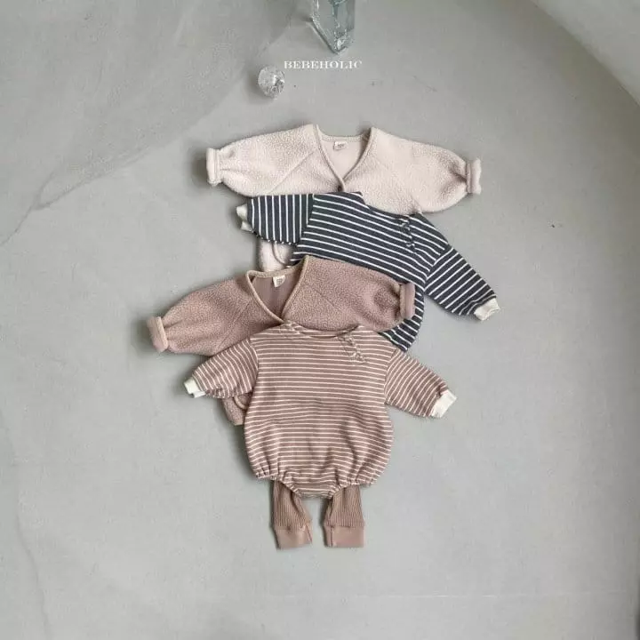 Bebe Holic - Korean Baby Fashion - #babyoninstagram - Bay Stripes Bodysuit