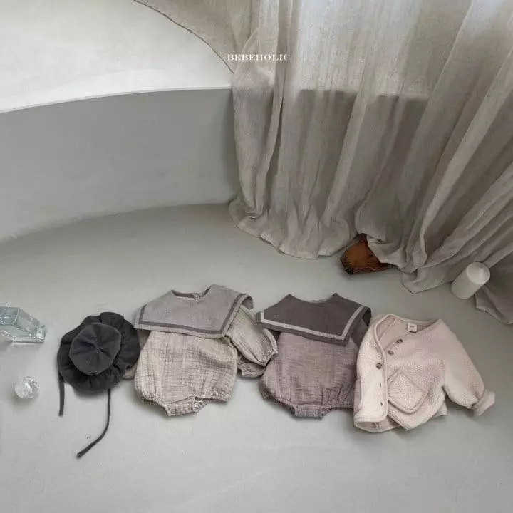 Bebe Holic - Korean Baby Fashion - #babylifestyle - Haze Collar Bodysuit - 4