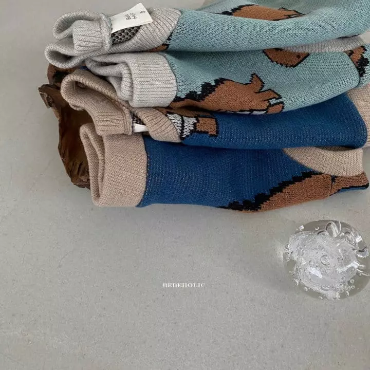 Bebe Holic - Korean Baby Fashion - #babyoninstagram - Knit Vest Top Bottom Set - 11