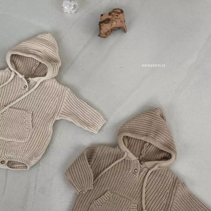 Bebe Holic - Korean Baby Fashion - #babyoninstagram - Hoody Knit Bodysuit - 9