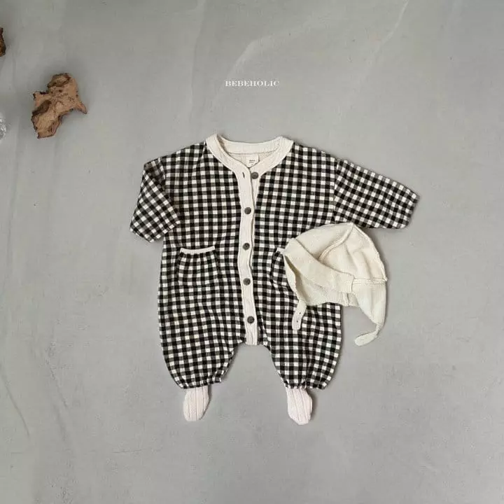 Bebe Holic - Korean Baby Fashion - #babyoninstagram - Check Bodysuit - 6