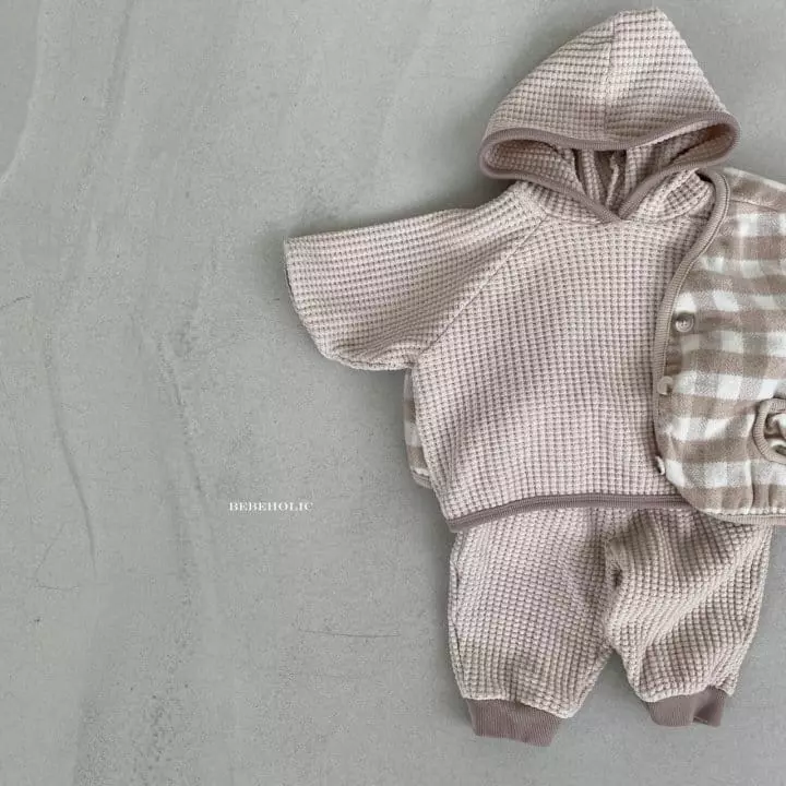 Bebe Holic - Korean Baby Fashion - #babyootd - Waffle Hoody Tee - 5