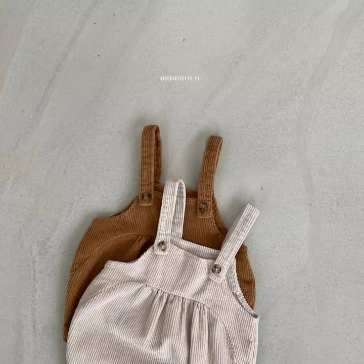 Bebe Holic - Korean Baby Fashion - #babyootd - Wrinkle Dungarees Bodysuit - 7