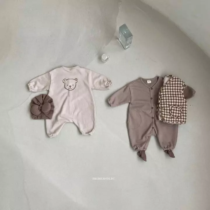 Bebe Holic - Korean Baby Fashion - #babyootd - Bear Bodysuit