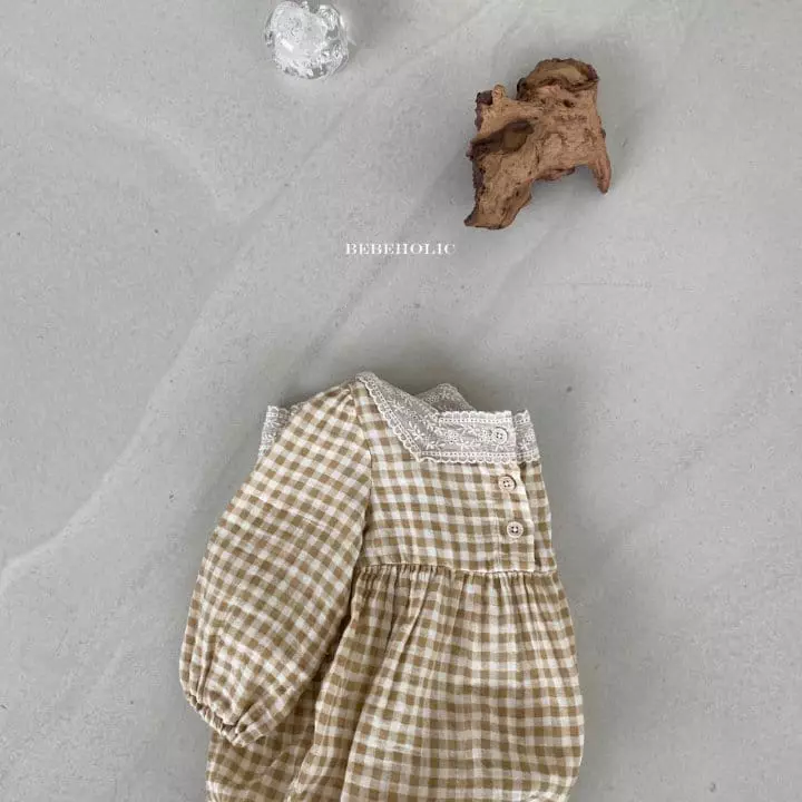 Bebe Holic - Korean Baby Fashion - #babyootd - Dodo Check Bodysuit - 10