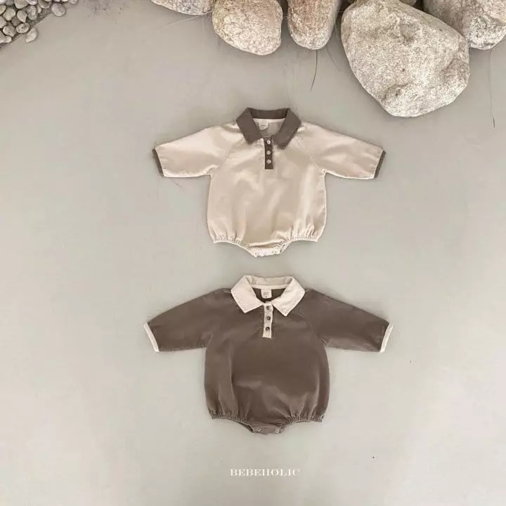 Bebe Holic - Korean Baby Fashion - #babyootd - Dean Collar Shirt Bodysuit - 8