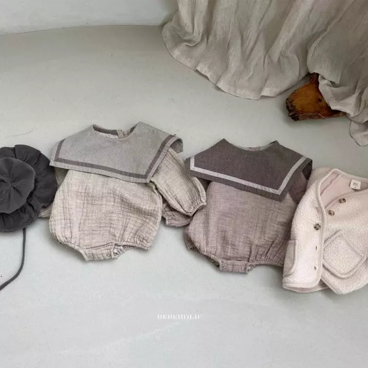 Bebe Holic - Korean Baby Fashion - #babyootd - Haze Collar Bodysuit - 5