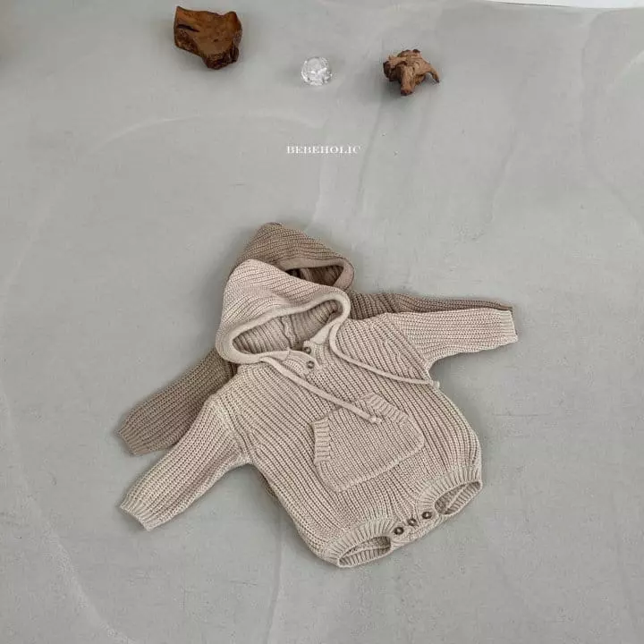 Bebe Holic - Korean Baby Fashion - #babyootd - Hoody Knit Bodysuit - 10