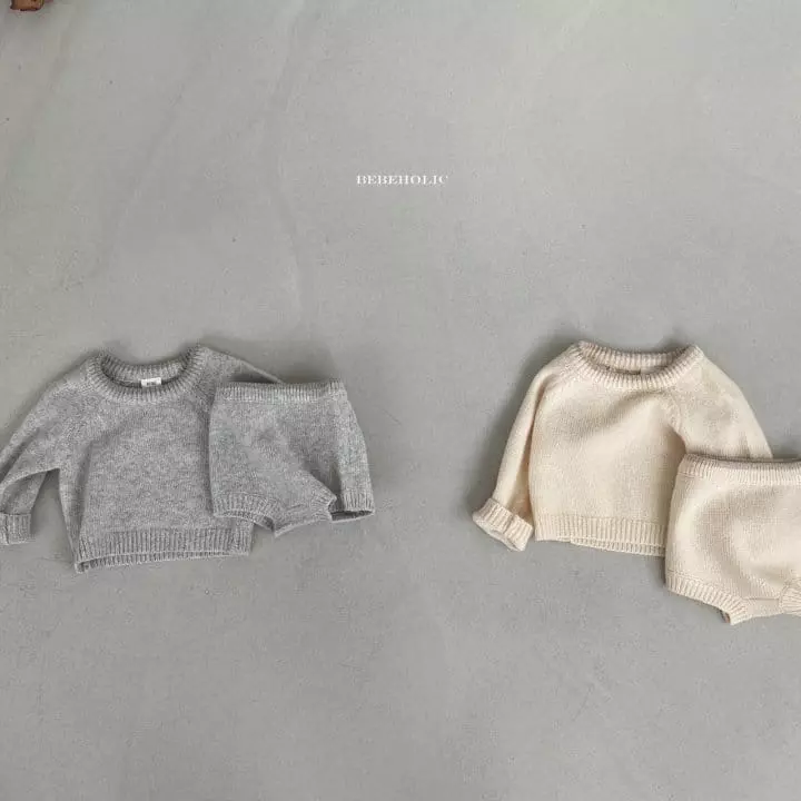 Bebe Holic - Korean Baby Fashion - #babyootd - Color Knit Top Bottom Set - 8
