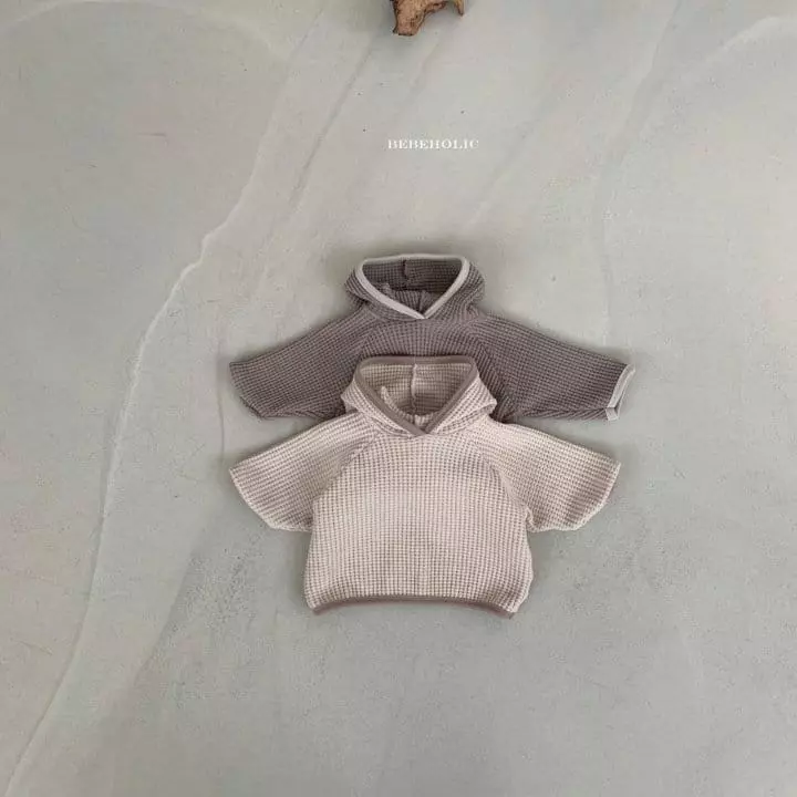 Bebe Holic - Korean Baby Fashion - #babyoutfit - Waffle Hoody Tee - 7