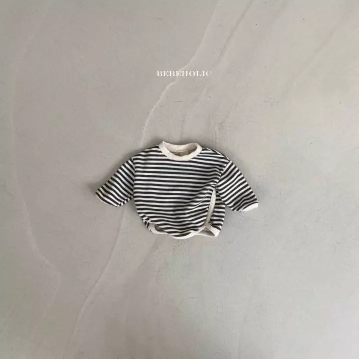 Bebe Holic - Korean Baby Fashion - #babyoutfit - Stripes Piping Tee - 10