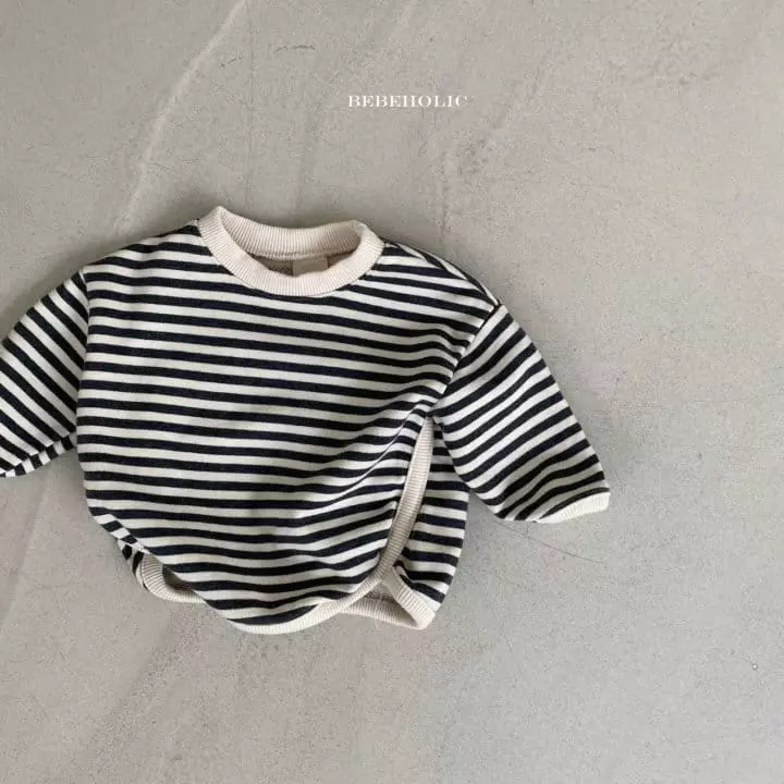 Bebe Holic - Korean Baby Fashion - #babyoutfit - Stripes Piping Tee - 11