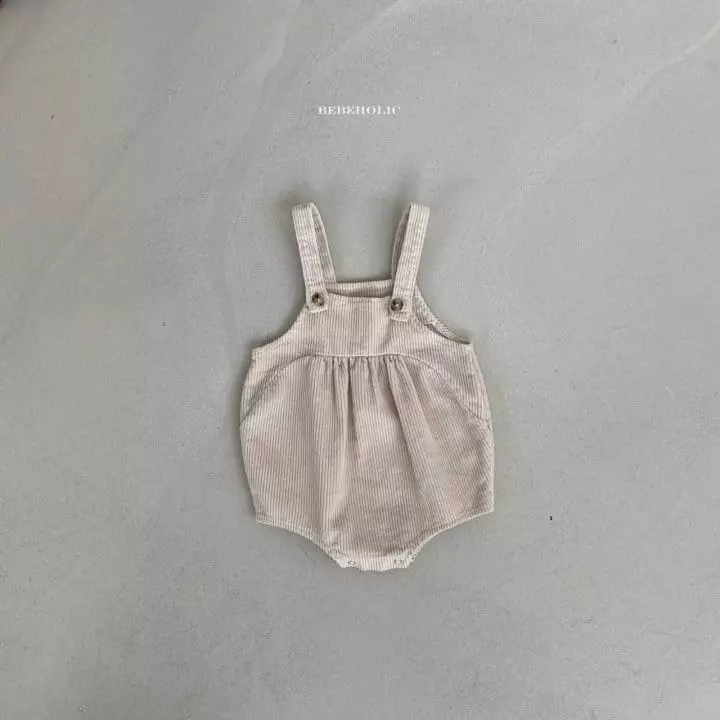 Bebe Holic - Korean Baby Fashion - #babyoutfit - Wrinkle Dungarees Bodysuit - 9