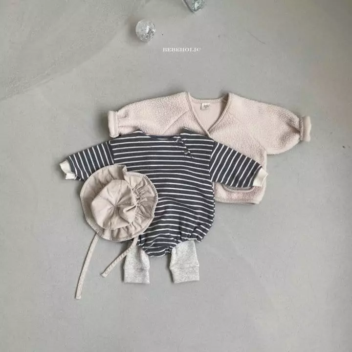 Bebe Holic - Korean Baby Fashion - #babyoutfit - Bay Stripes Bodysuit - 4
