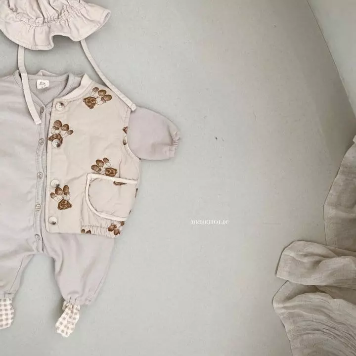 Bebe Holic - Korean Baby Fashion - #babyoutfit - Bear Bodysuit - 3