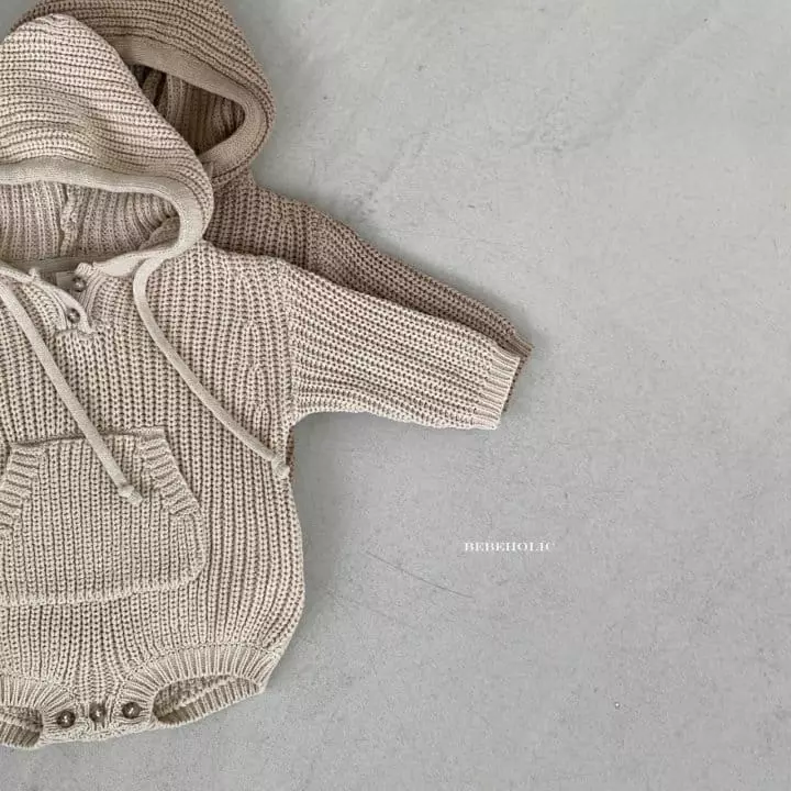 Bebe Holic - Korean Baby Fashion - #babyoutfit - Hoody Knit Bodysuit - 11