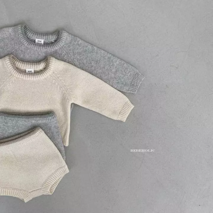 Bebe Holic - Korean Baby Fashion - #babyoutfit - Color Knit Top Bottom Set - 10