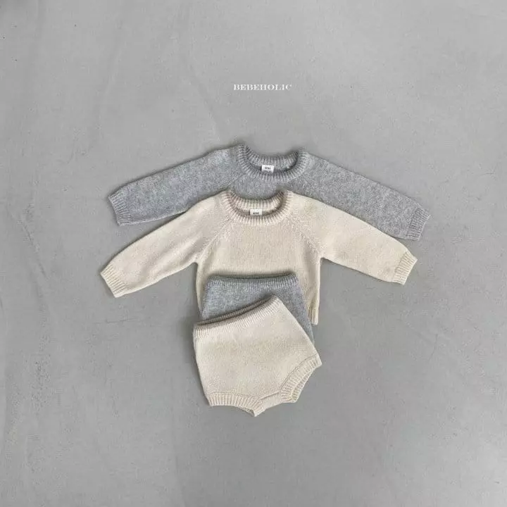 Bebe Holic - Korean Baby Fashion - #babyoutfit - Color Knit Top Bottom Set - 9