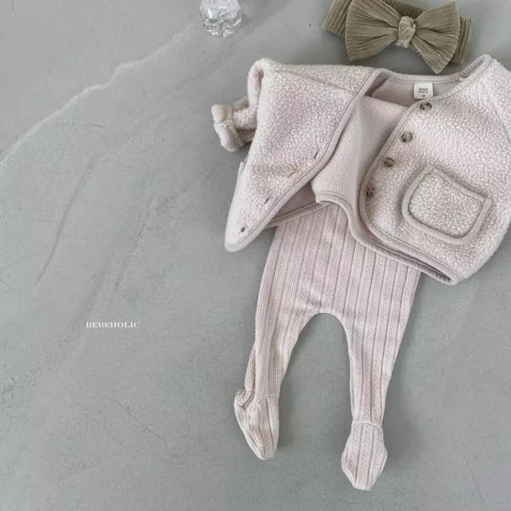 Bebe Holic - Korean Baby Fashion - #babyoutfit - Knit Foot Leggings - 4