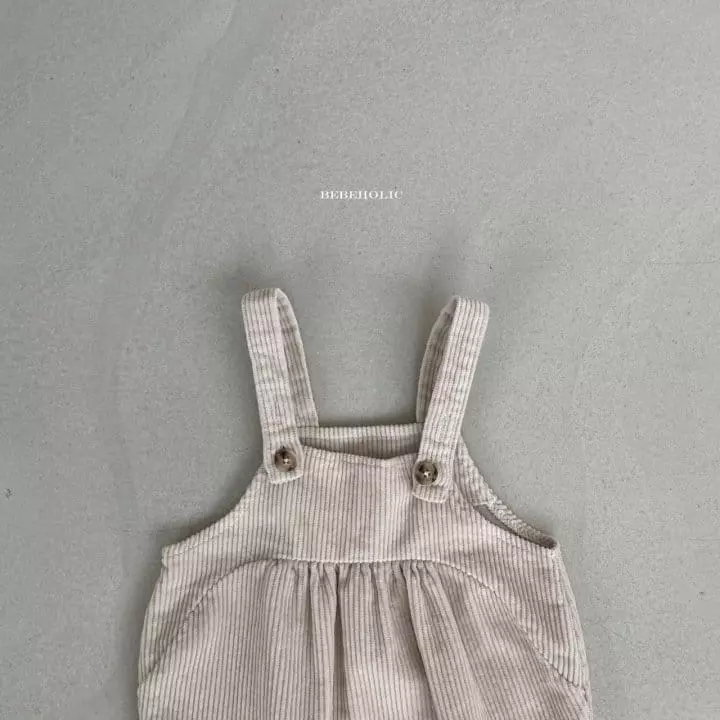 Bebe Holic - Korean Baby Fashion - #babywear - Wrinkle Dungarees Bodysuit - 10