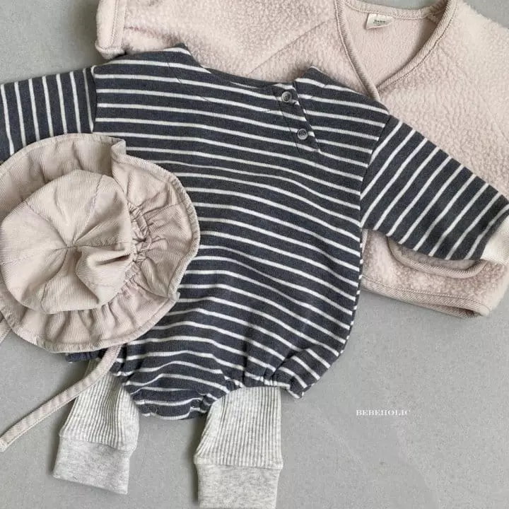 Bebe Holic - Korean Baby Fashion - #babywear - Bay Stripes Bodysuit - 5