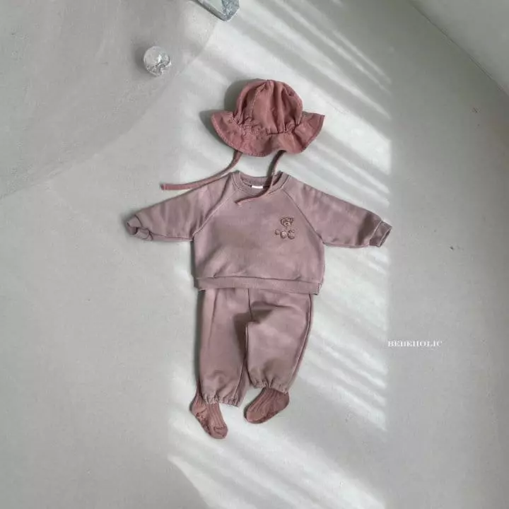 Bebe Holic - Korean Baby Fashion - #babywear - Bear Top Bottom Set - 3