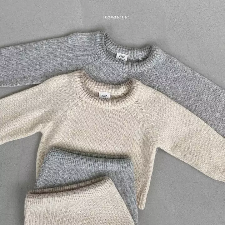Bebe Holic - Korean Baby Fashion - #babywear - Color Knit Top Bottom Set - 11