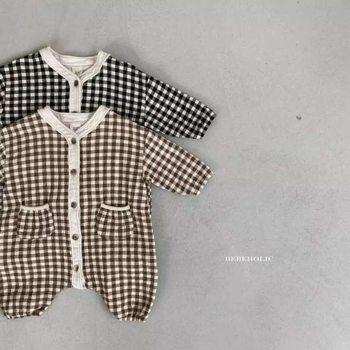 Bebe Holic - Korean Baby Fashion - #babywear - Check Bodysuit - 10
