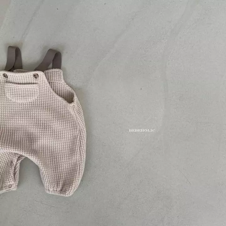 Bebe Holic - Korean Baby Fashion - #onlinebabyboutique - Waffle Dungarees Bodysuit - 10