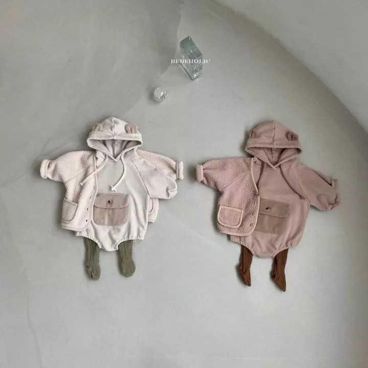 Bebe Holic - Korean Baby Fashion - #onlinebabyboutique - Kangaroo Bodysuit