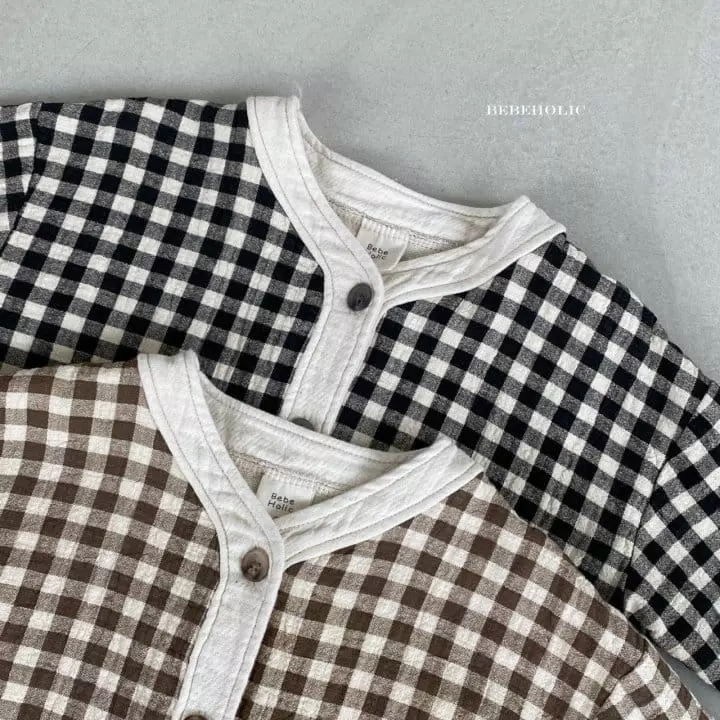 Bebe Holic - Korean Baby Fashion - #onlinebabyboutique - Check Bodysuit - 11