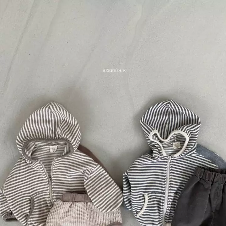 Bebe Holic - Korean Baby Fashion - #onlinebabyshop - Tape Hoody Zip-up - 2