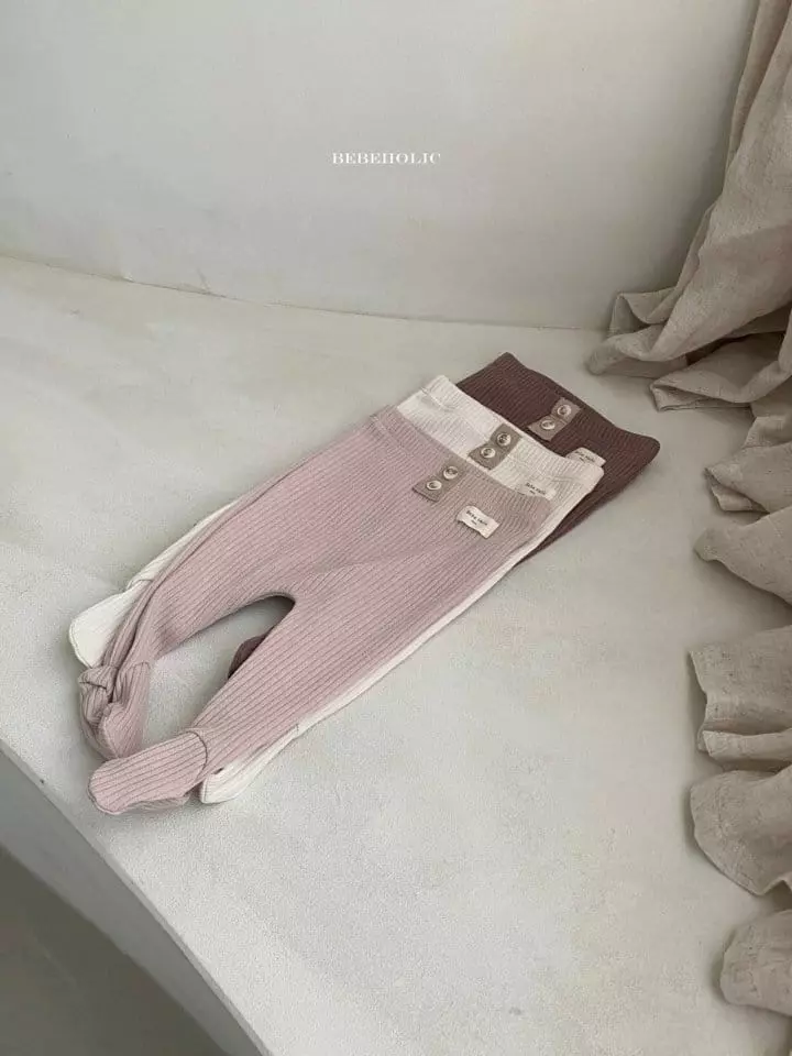 Bebe Holic - Korean Baby Fashion - #onlinebabyshop - Button Foot Leggings - 7