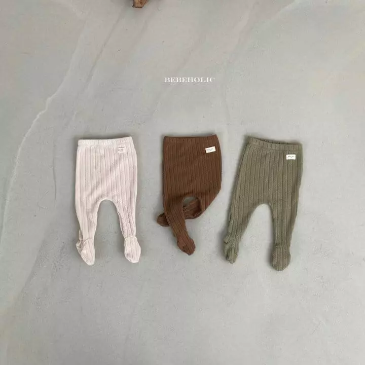 Bebe Holic - Korean Baby Fashion - #onlinebabyshop - Knit Foot Leggings - 6
