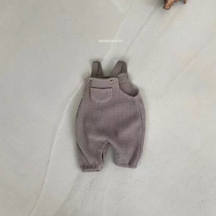 Bebe Holic - Korean Baby Fashion - #onlinebabyshop - Waffle Dungarees Bodysuit - 11