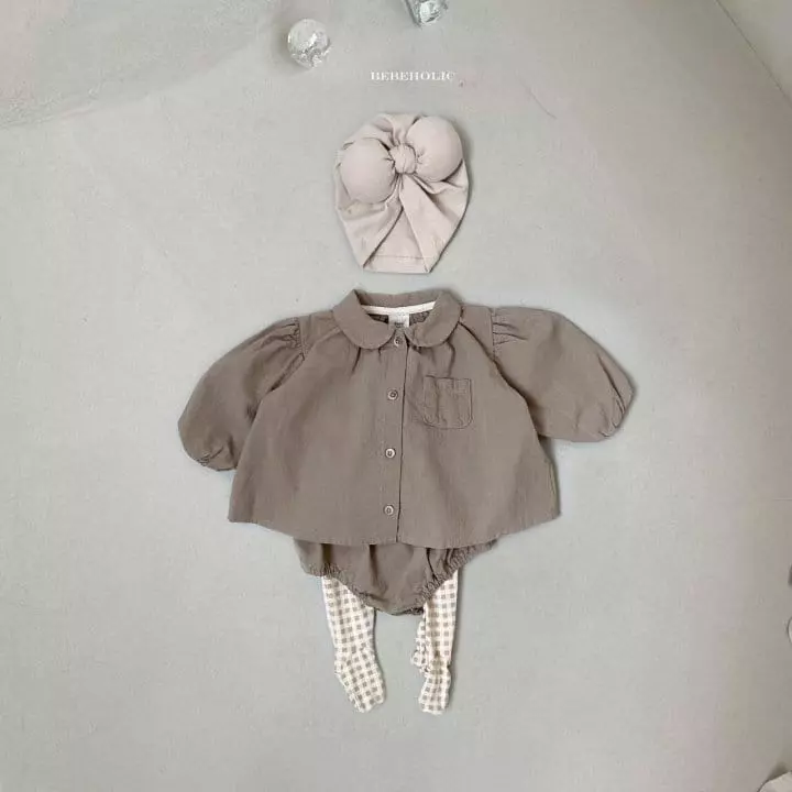 Bebe Holic - Korean Baby Fashion - #onlinebabyshop - Circle Collar Top Bottom Set - 7
