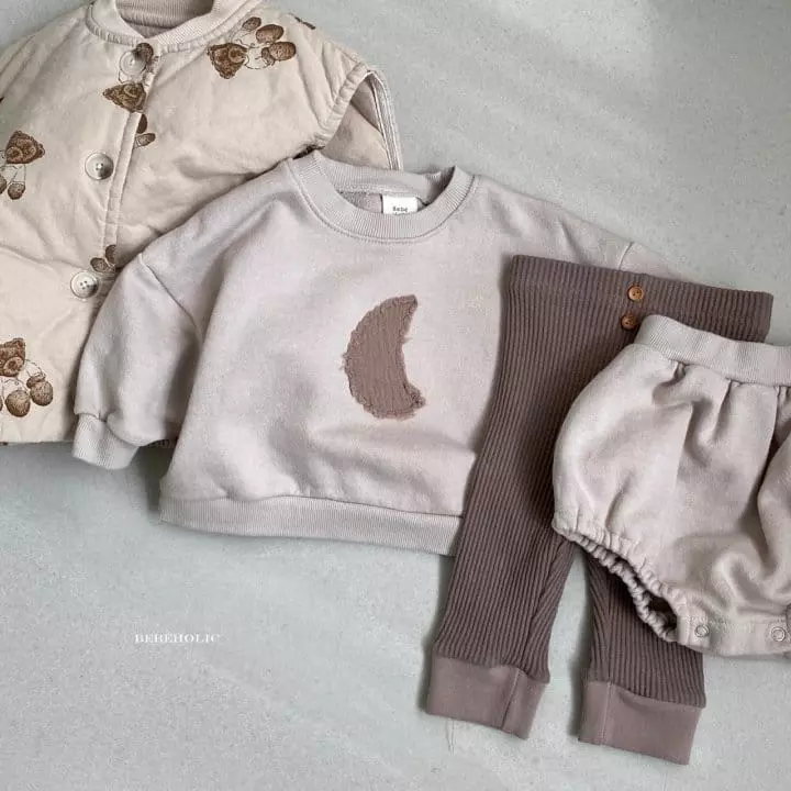Bebe Holic - Korean Baby Fashion - #onlinebabyboutique - Moon Top Bottom Set - 4