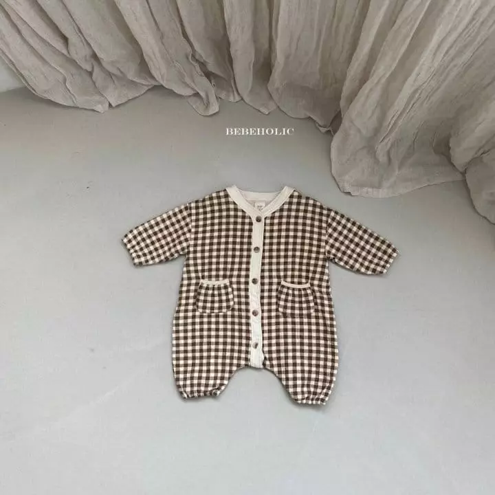 Bebe Holic - Korean Baby Fashion - #onlinebabyshop - Check Bodysuit - 12