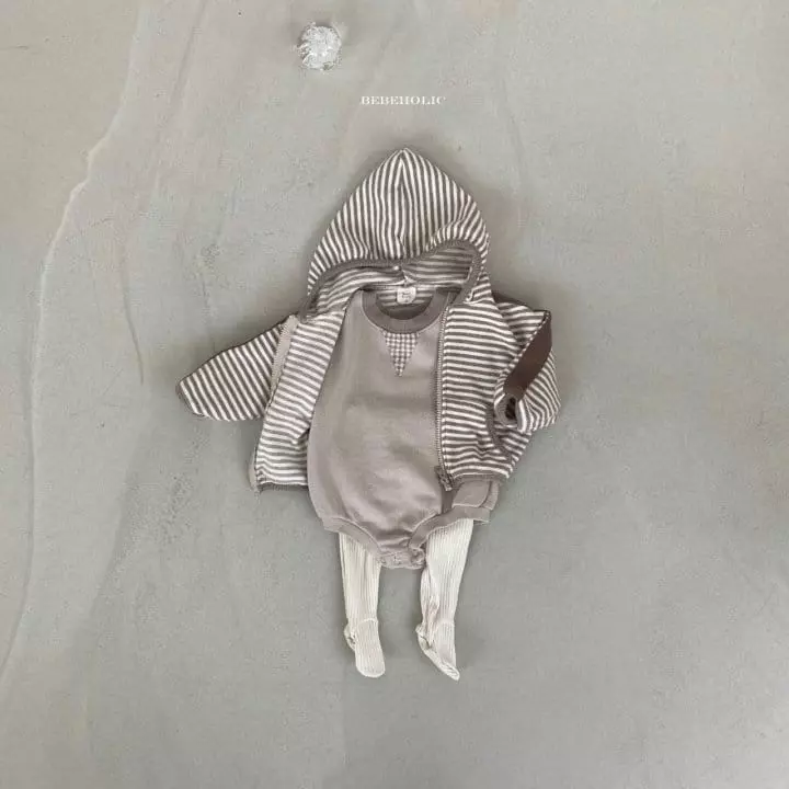 Bebe Holic - Korean Baby Fashion - #smilingbaby - Tape Hoody Zip-up - 3