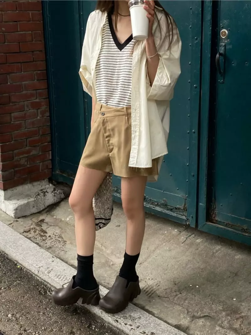 Breathe - Korean Women Fashion - #momslook - Low Wrap Shorts