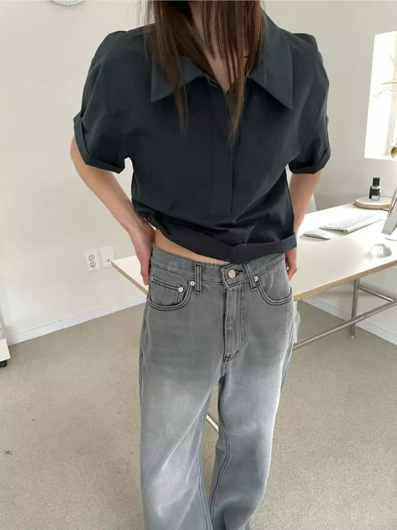 Breathe - Korean Women Fashion - #momslook - Roll-up Shirt - 2