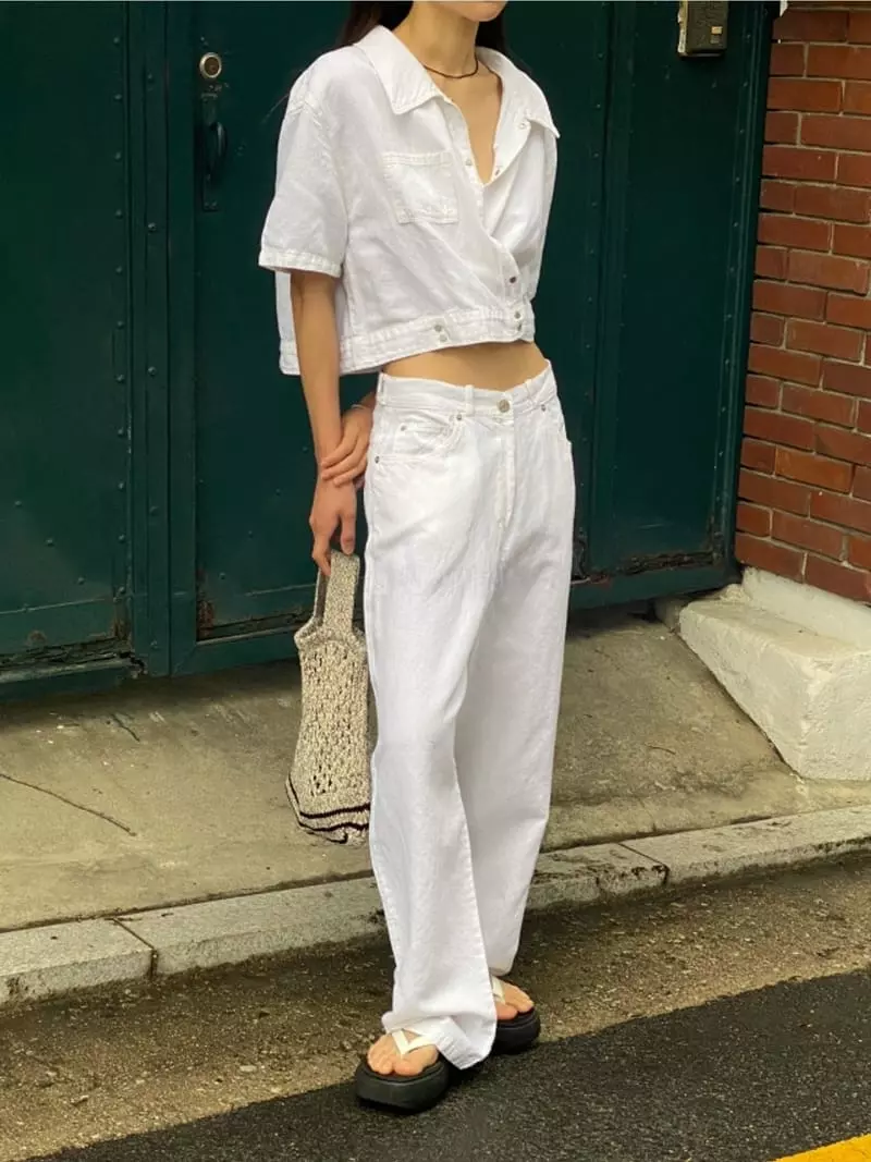 Breathe - Korean Women Fashion - #momslook - Canvers Top Bottom Set